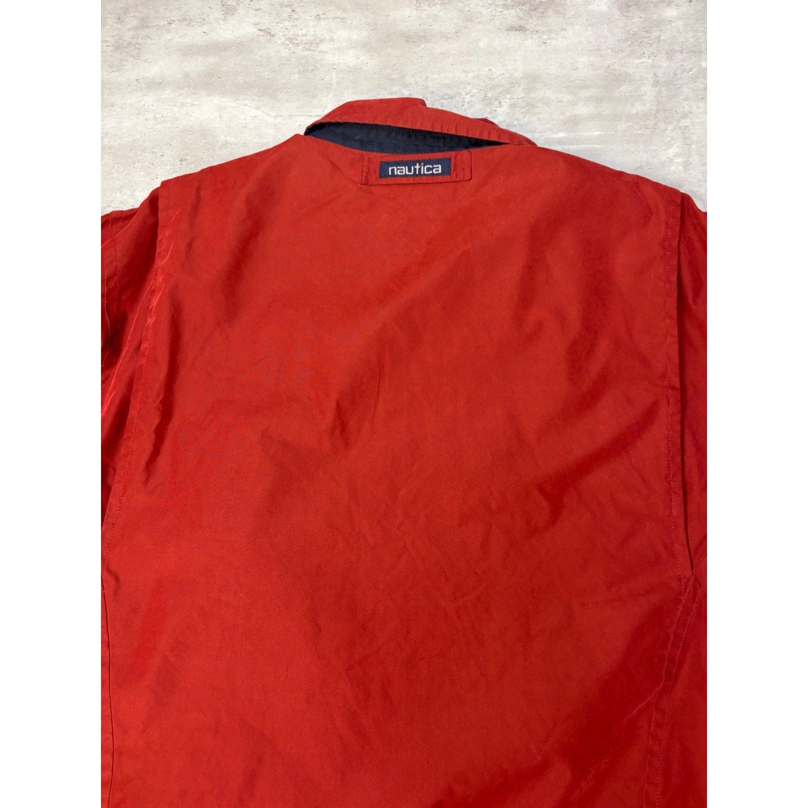Vintage Nautica Embroidered Tonal Logo Full Zip Collared Jacket Size XL