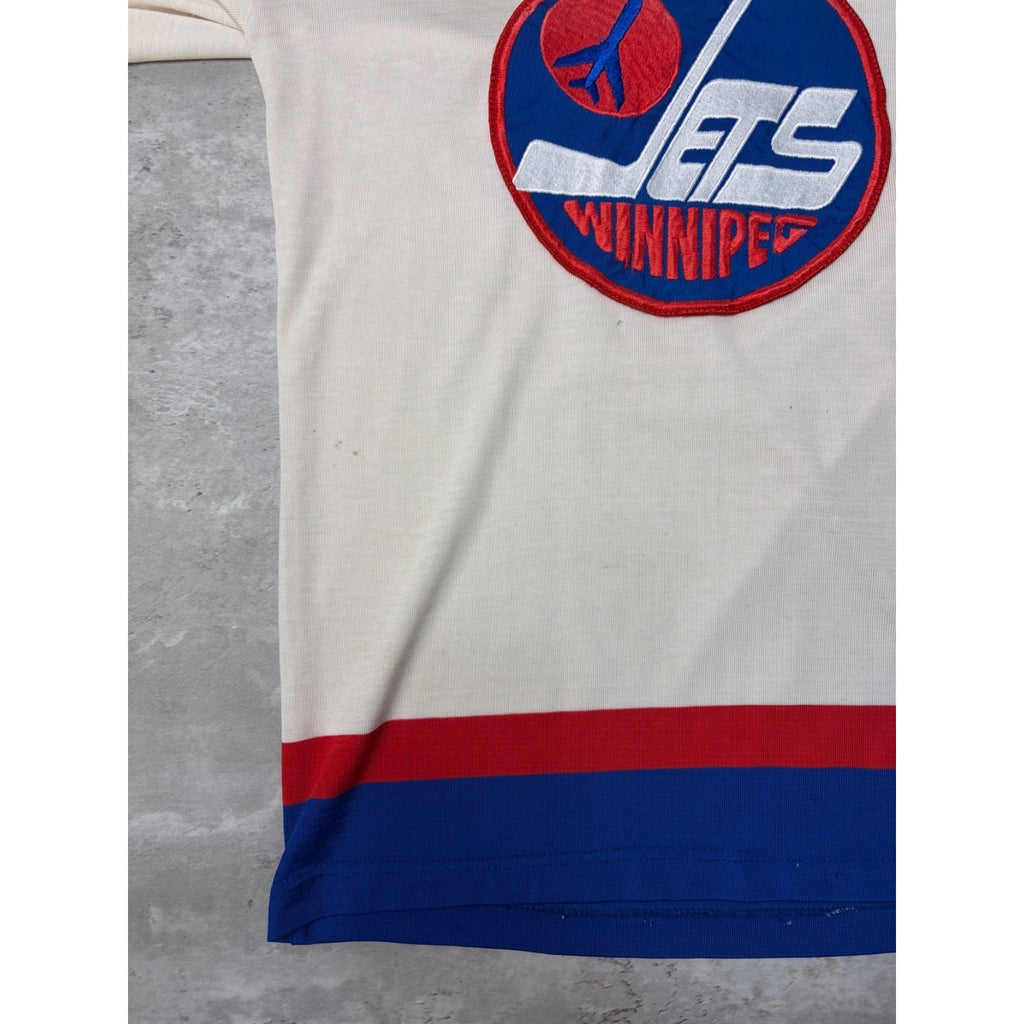 Vintage 1970s/80s Winnipeg Jets NHL Stitched Hockey Jersey Size Medium