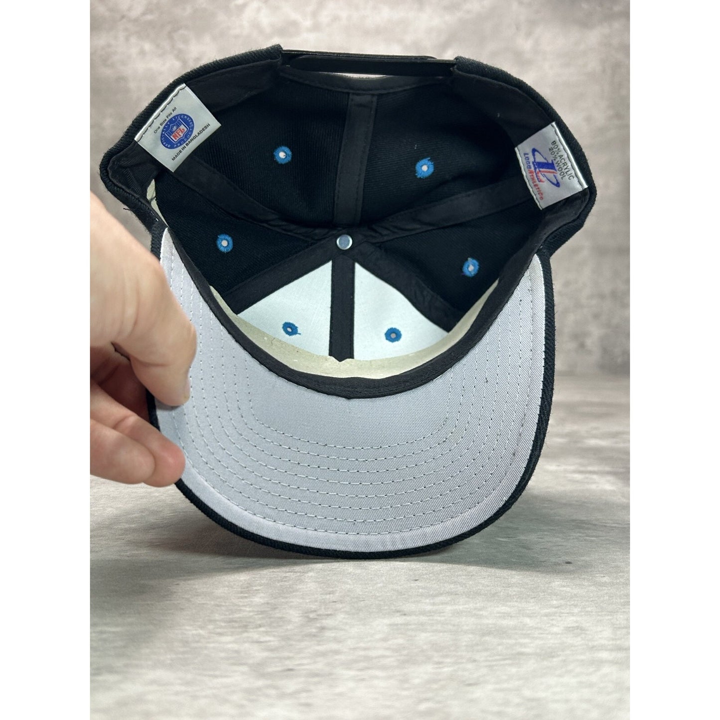 Vintage 90s Carolina Panthers NFL Logo Athletics Plain Logo Snapback Hat OSFA