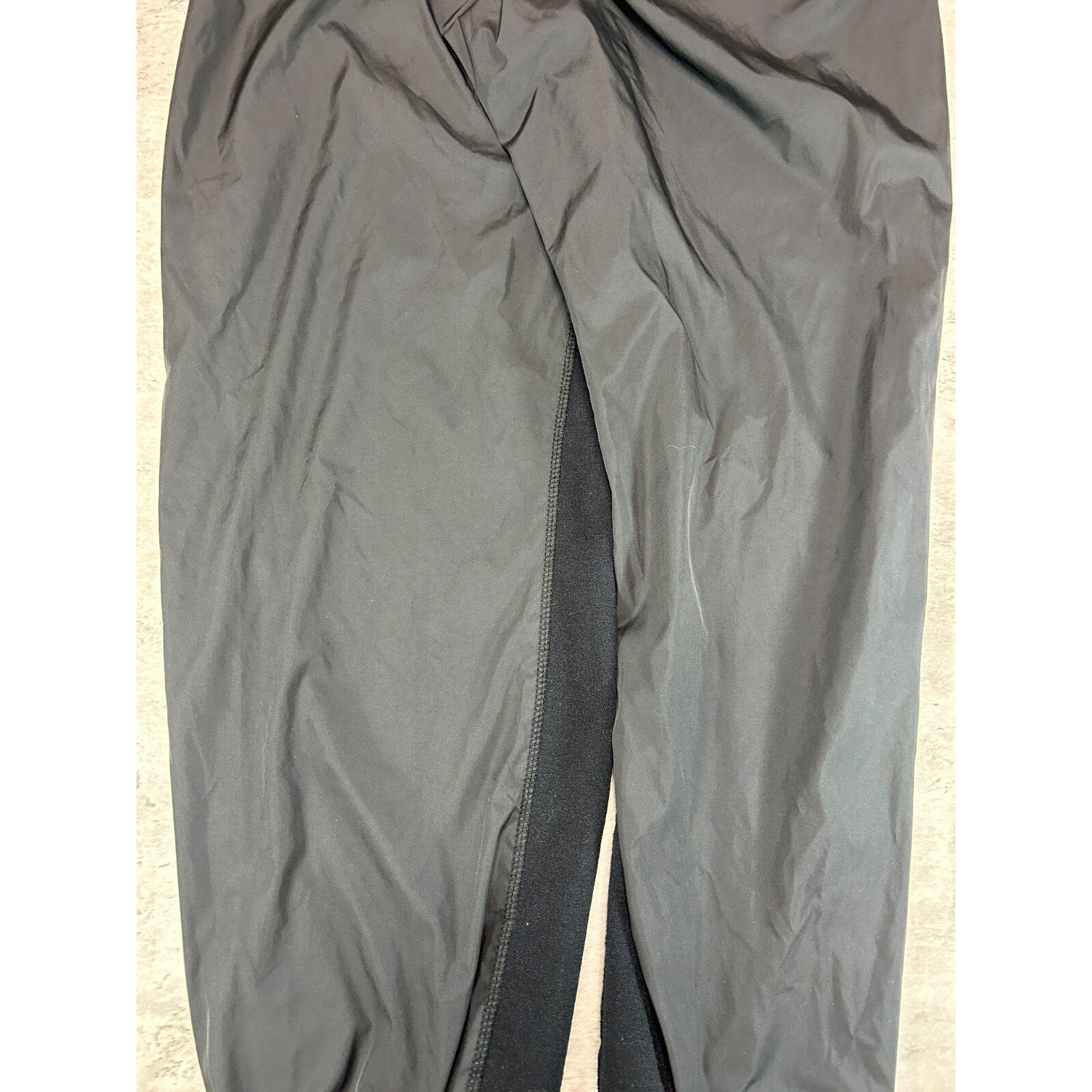 Vintage 90s Adidas Embroidered Patch Tapered Nylon Track Pants Size Small Black