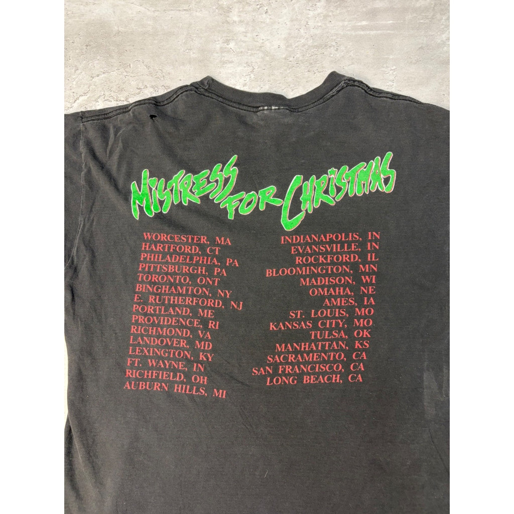 Vintage 1996 AC/DC Angus Young Mistress For Christmas Rock Tour T-Shirt Sz Large