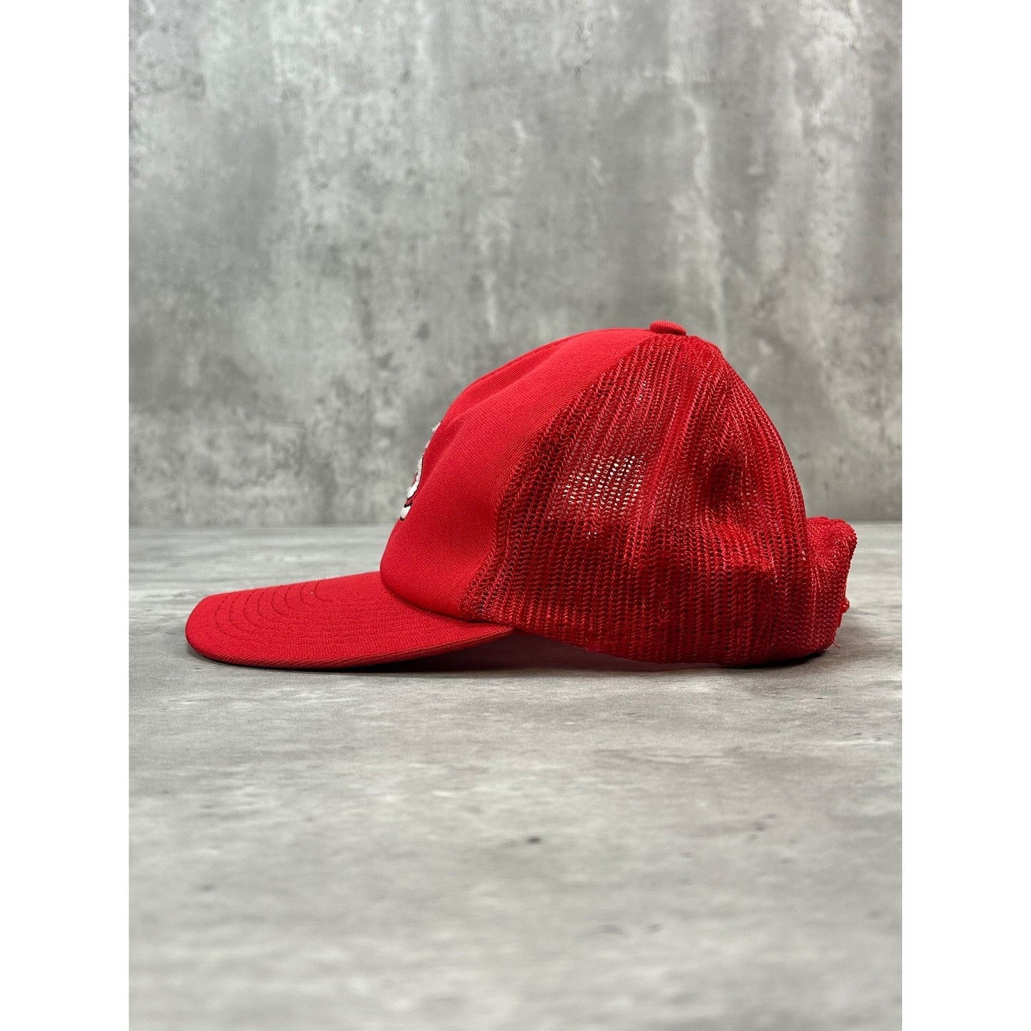 Vintage 80s St Louis Cardinals MLB Embroidered Logo Trucker Snapback Hat OSFA