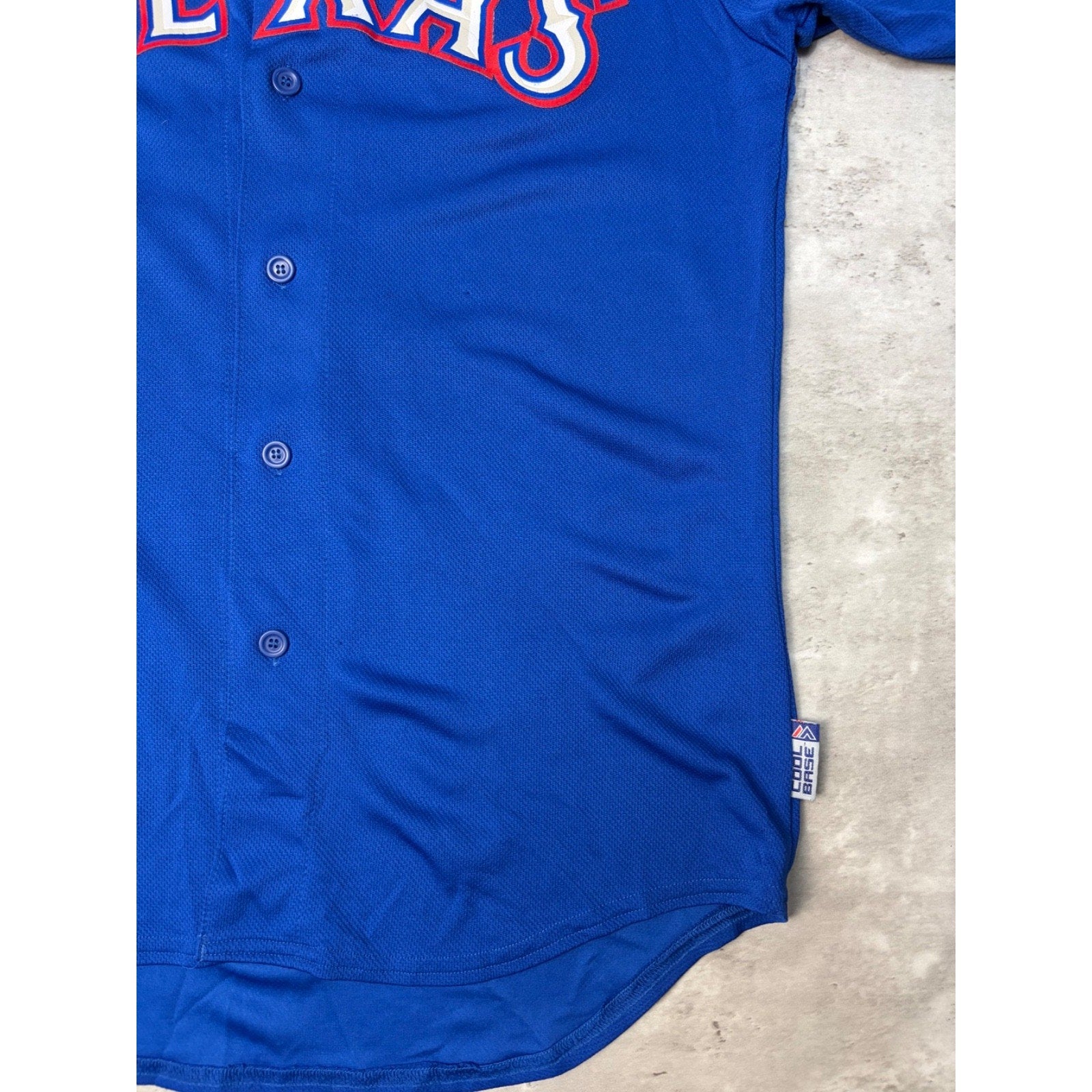 Vintage Texas Rangers #20 Right At Home Majestic Baseball Jersey Size Medium
