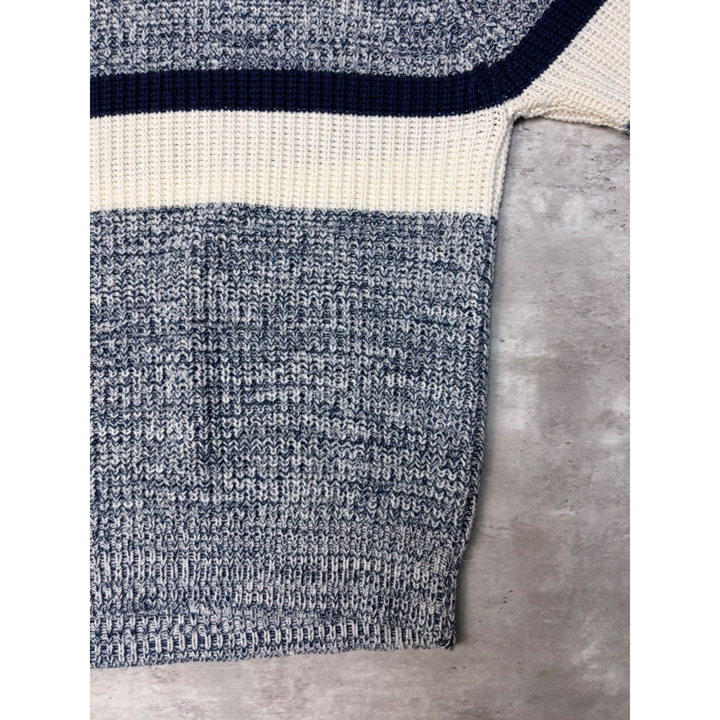 Vintage St Johns Bay Striped Pullover Knit Sweater Size Large Tall