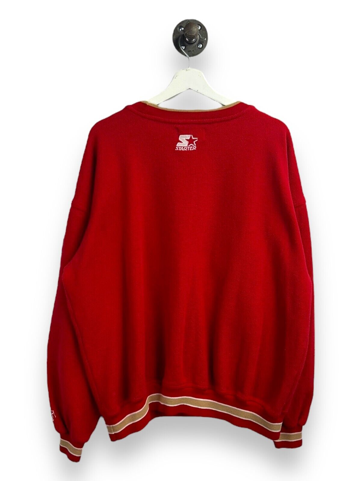 Vintage 90s San Fransisco 49ers NFL Starter Script Spellout Sweatshirt Size XL