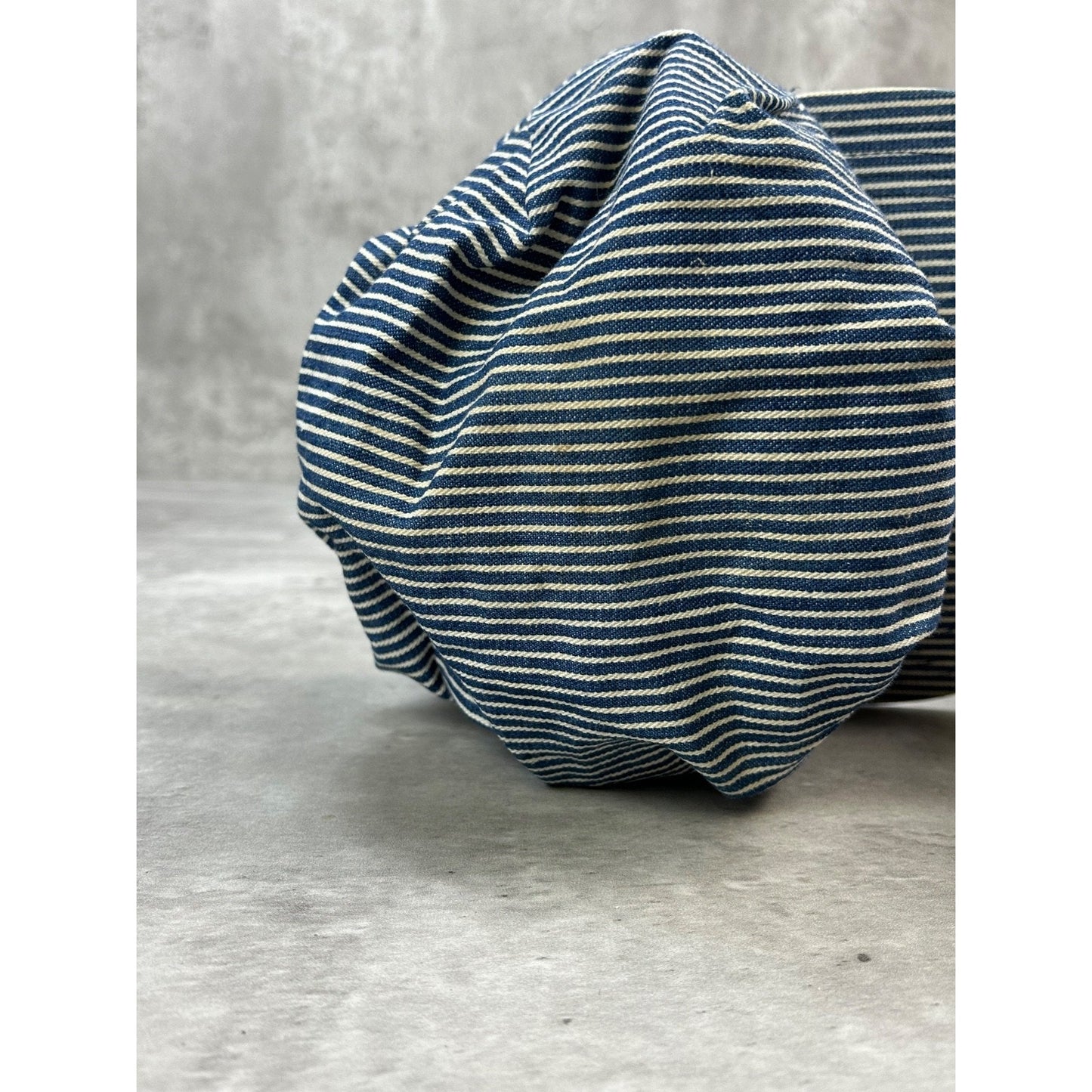 Vintage 80s Oshkosh Embroidered Patch Pinstripe Snapback Hat OSFA