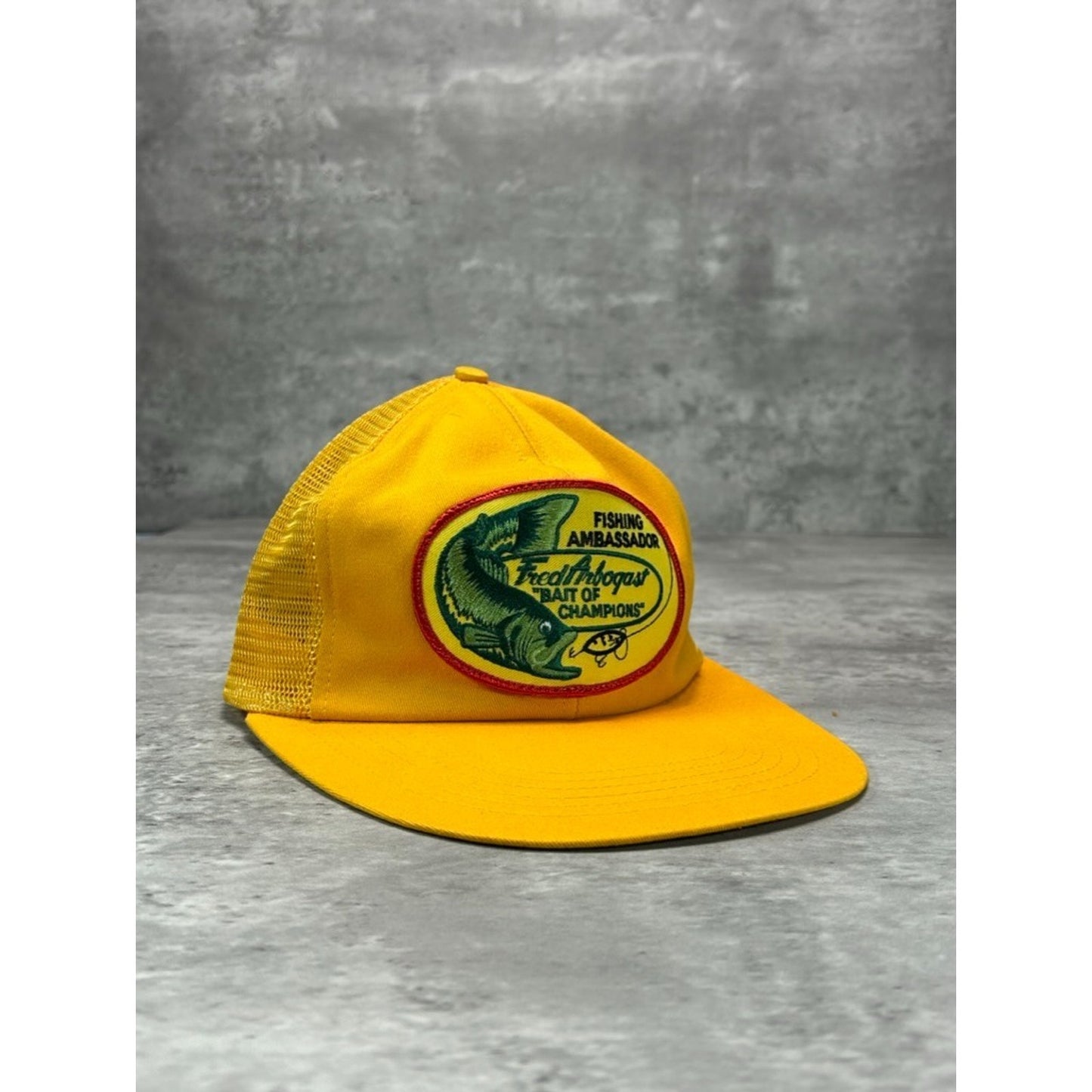Vintage 80s/90s Fred Arbogast Fishing Ambassador Trucker Snapback Hat OSFA