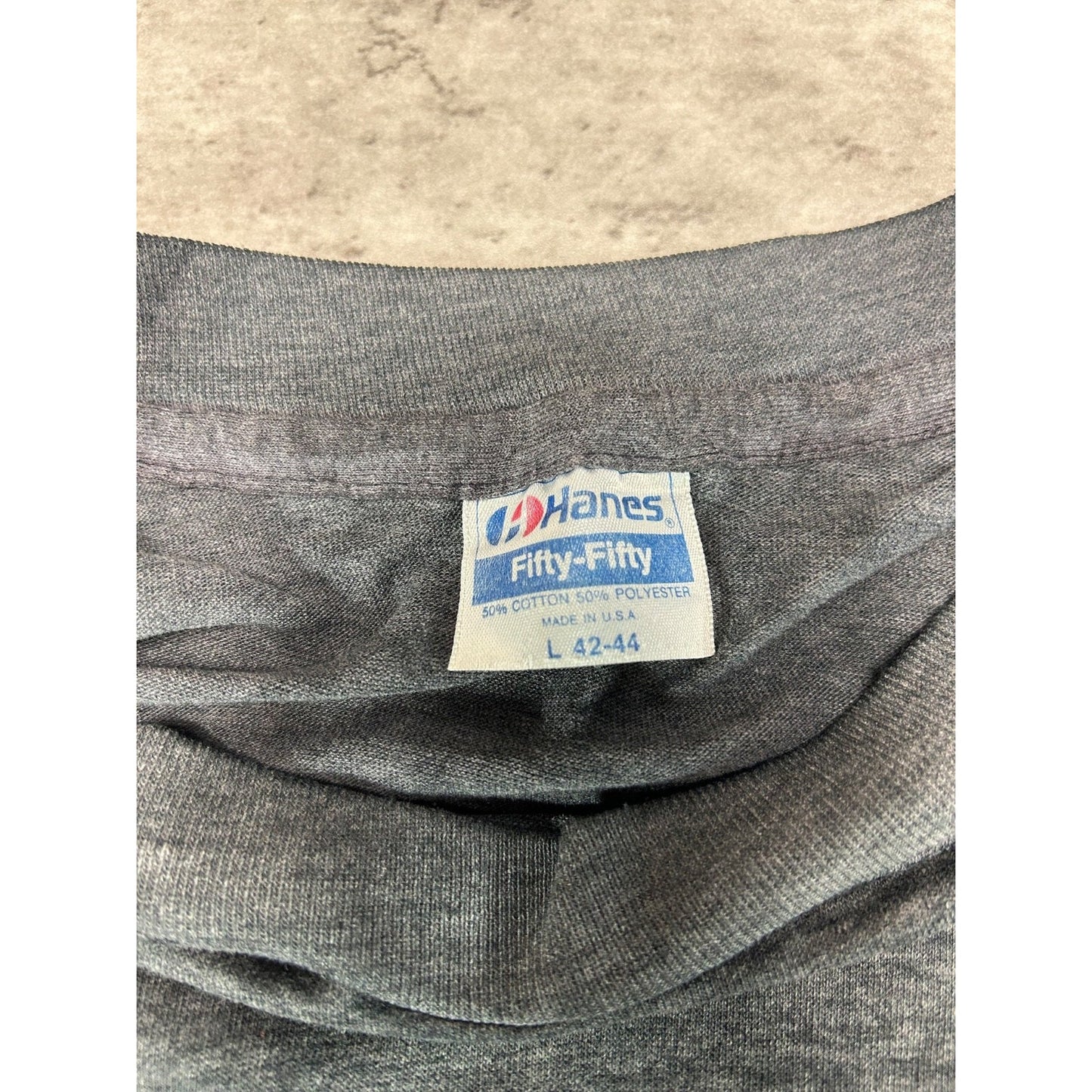 Vintage 1989 Pine View Permathon Graphic Spellout T-Shirt Size Large