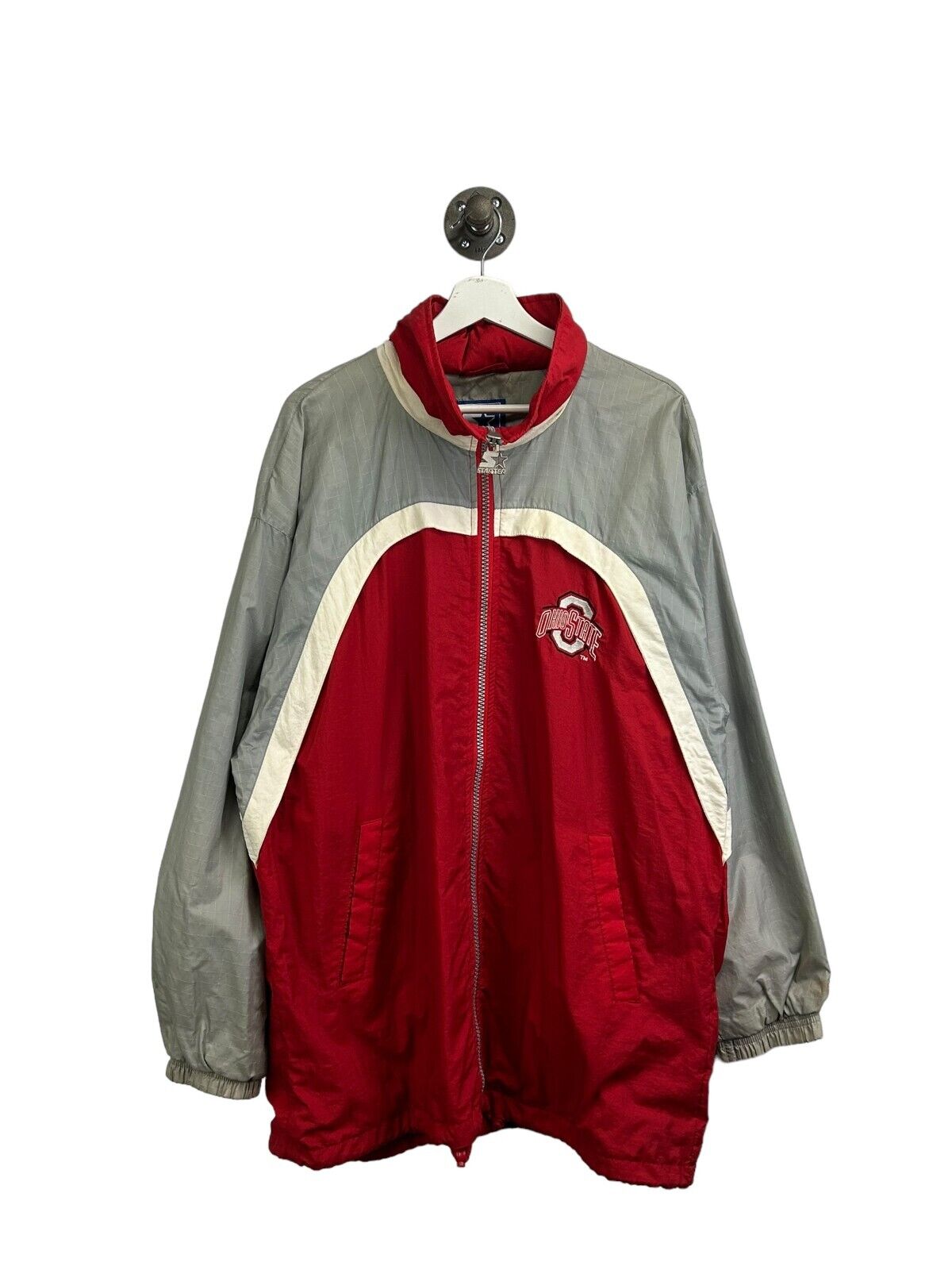 Vintage 90s Ohio State Buckeyes NCAA Starter Embroidered Windbreaker Jacket XL