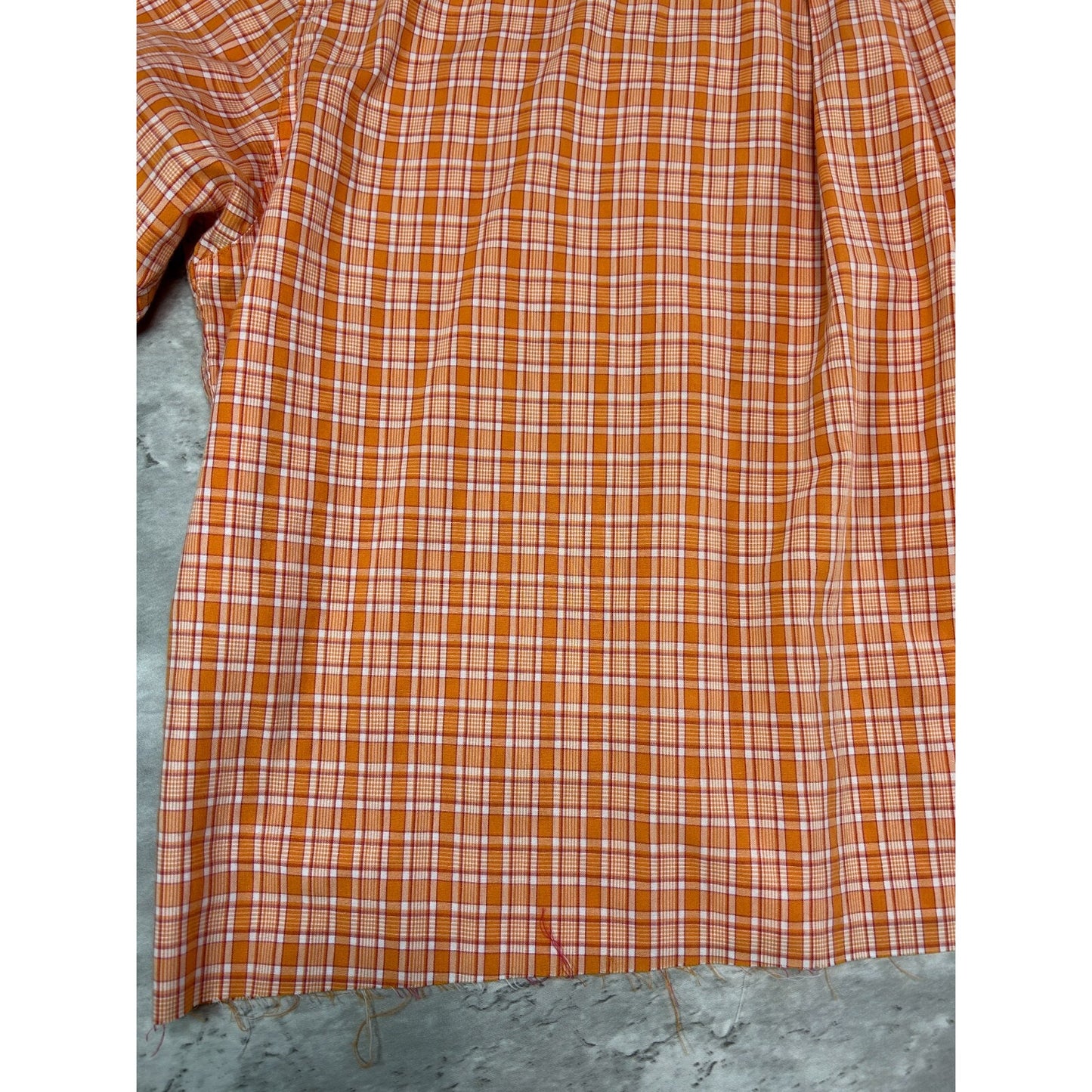 Vintage Chaps Ralph Lauren Plaid Print Reworked Cropped Button Up Shirt Sz Large