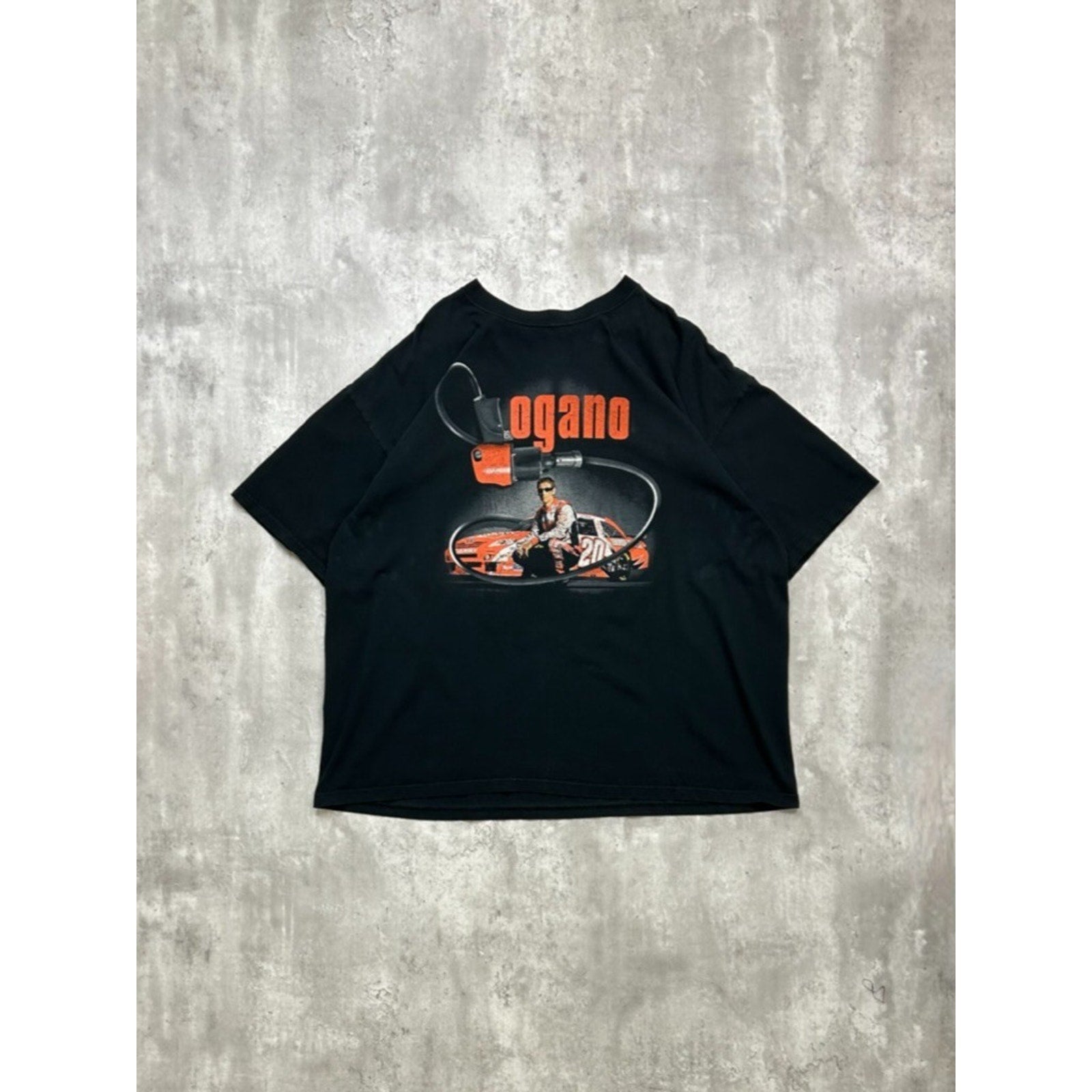 Vintage Tony Stewart #20 Logano Paisanos Nascar Racing T-Shirt Size 2XL
