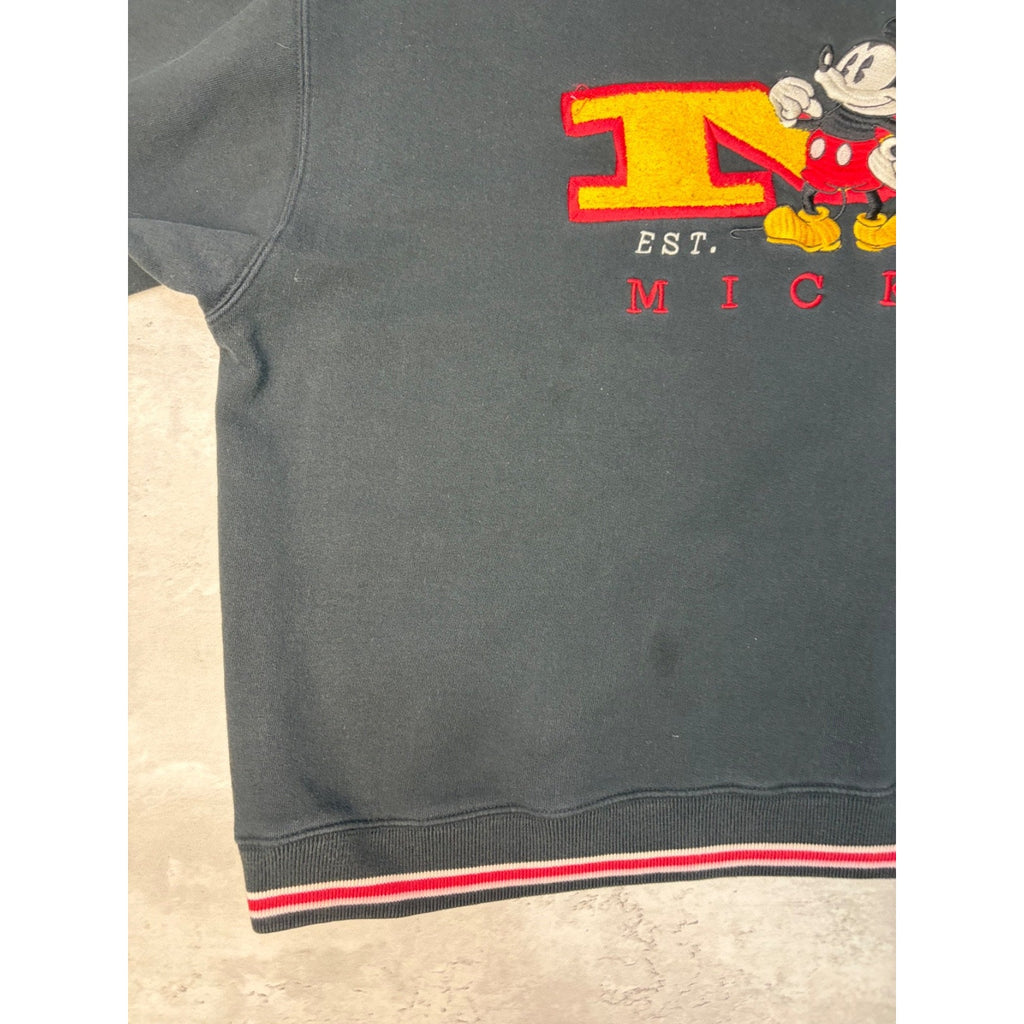 Vintage Disney Mickey Mouse Embroidered Mascot Logo Sweatshirt Size XL
