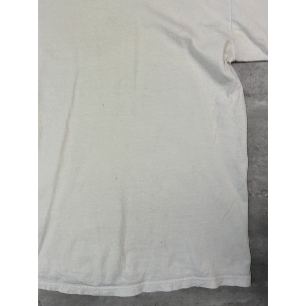 Vintage 90s Hokusai The Great Wave Art Graphic T-Shirt Size Large White