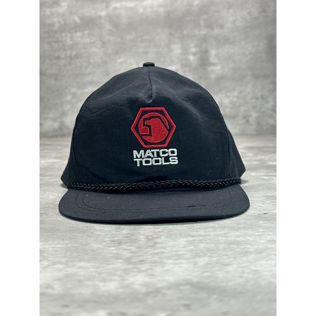 Vintage 90s Matco Tools Embroidered Spellout Logo Strapback Hat OSFA
