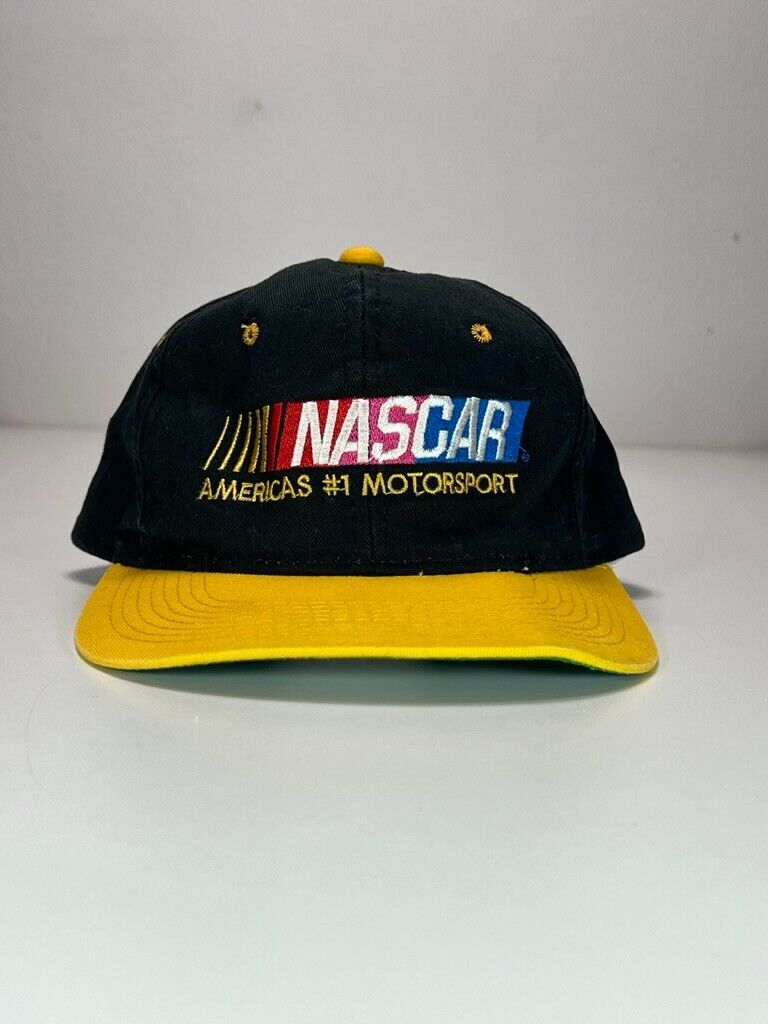 Vintage 90s Nascar Americas #1 Motorsport Embroidered Logo Snapback Hat OSFA