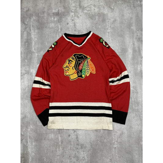 Vintage 70s/80s Chicago Blackhawks #35 NHL Hockey Jersey Size Medium