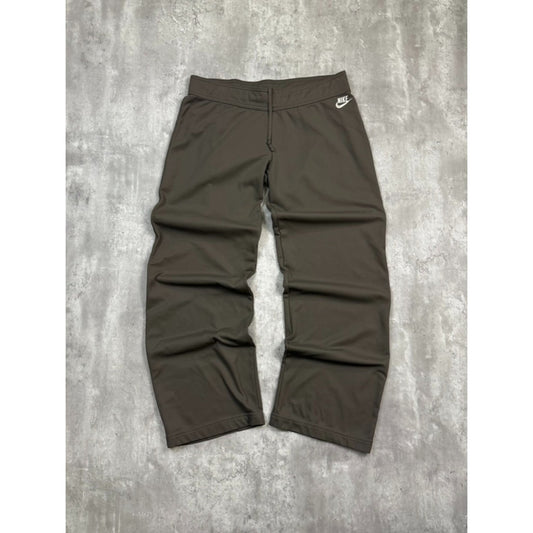 Vintage 2000s Womens Nike Embroidered Swoosh Logo Sweat Pants Size 35 Beige