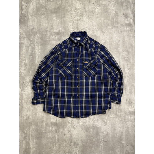 Vintage Carhartt Plaid Double Pocket Workwear Long Sleeve Button Up Shirt Large
