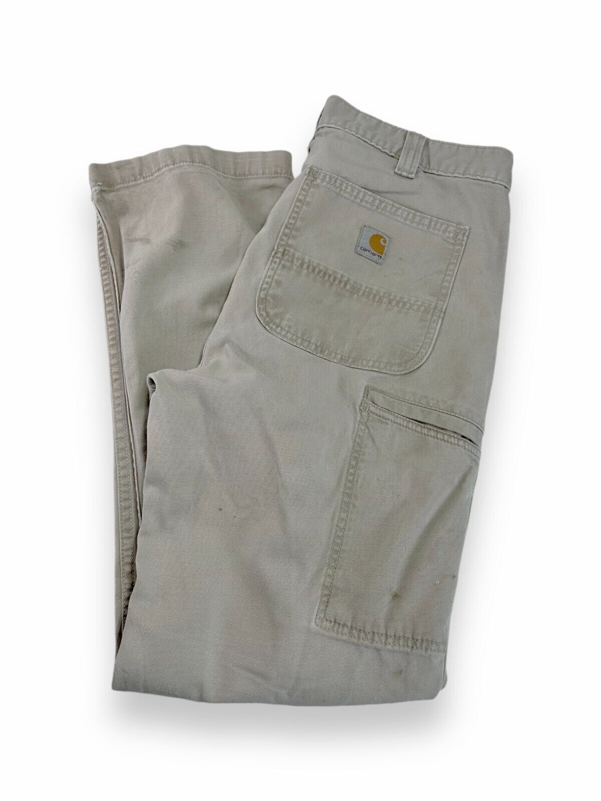 Carhartt Relaxed Fit Five Pocket Canvas Workwear Pants Size 32 Beige