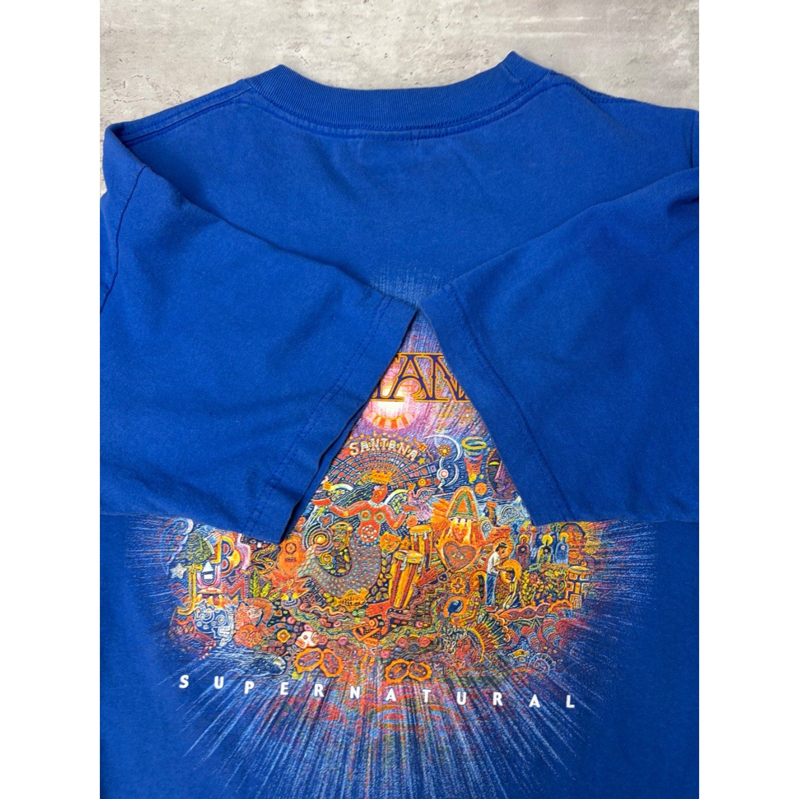 Vintage 1999 Santana Supernatural Latin Rock Band Music T-Shirt Size Large