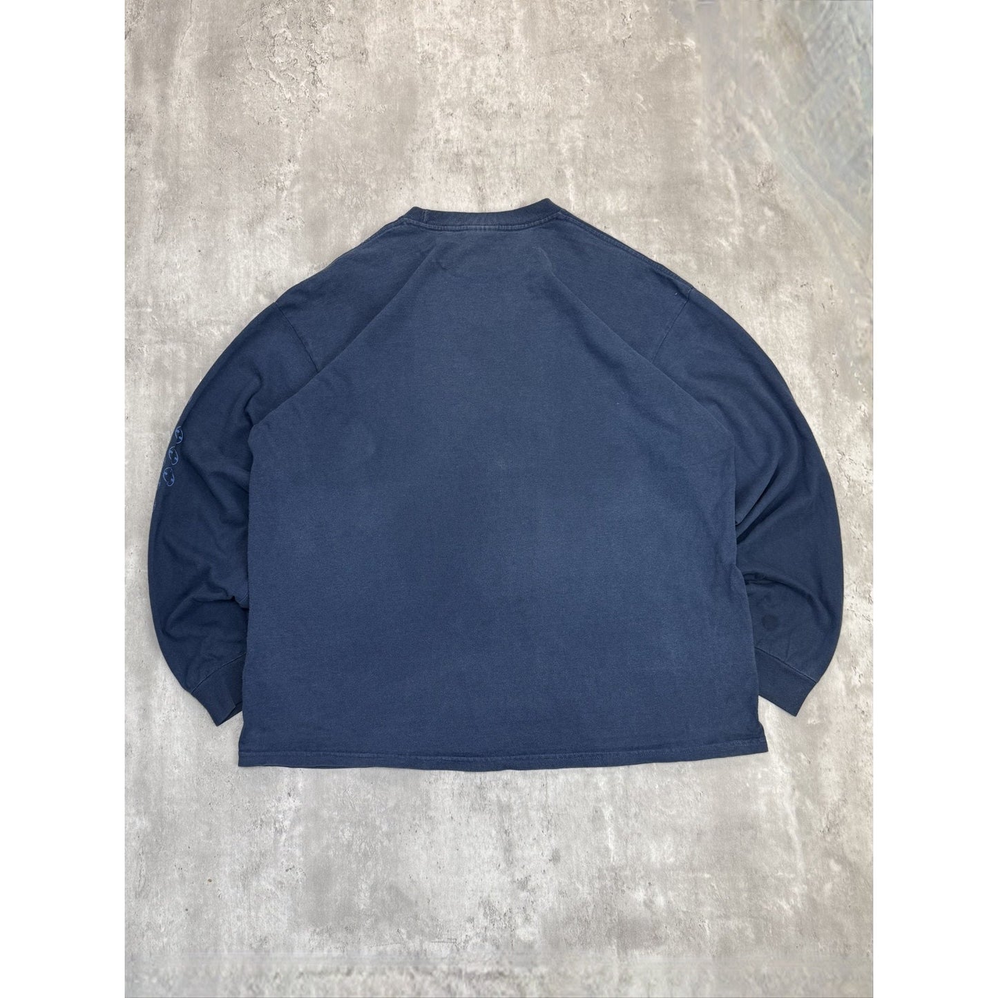 Vintage 2000s Nike Spellout Swoosh Long Sleeve T-Shirt Size XL Blue