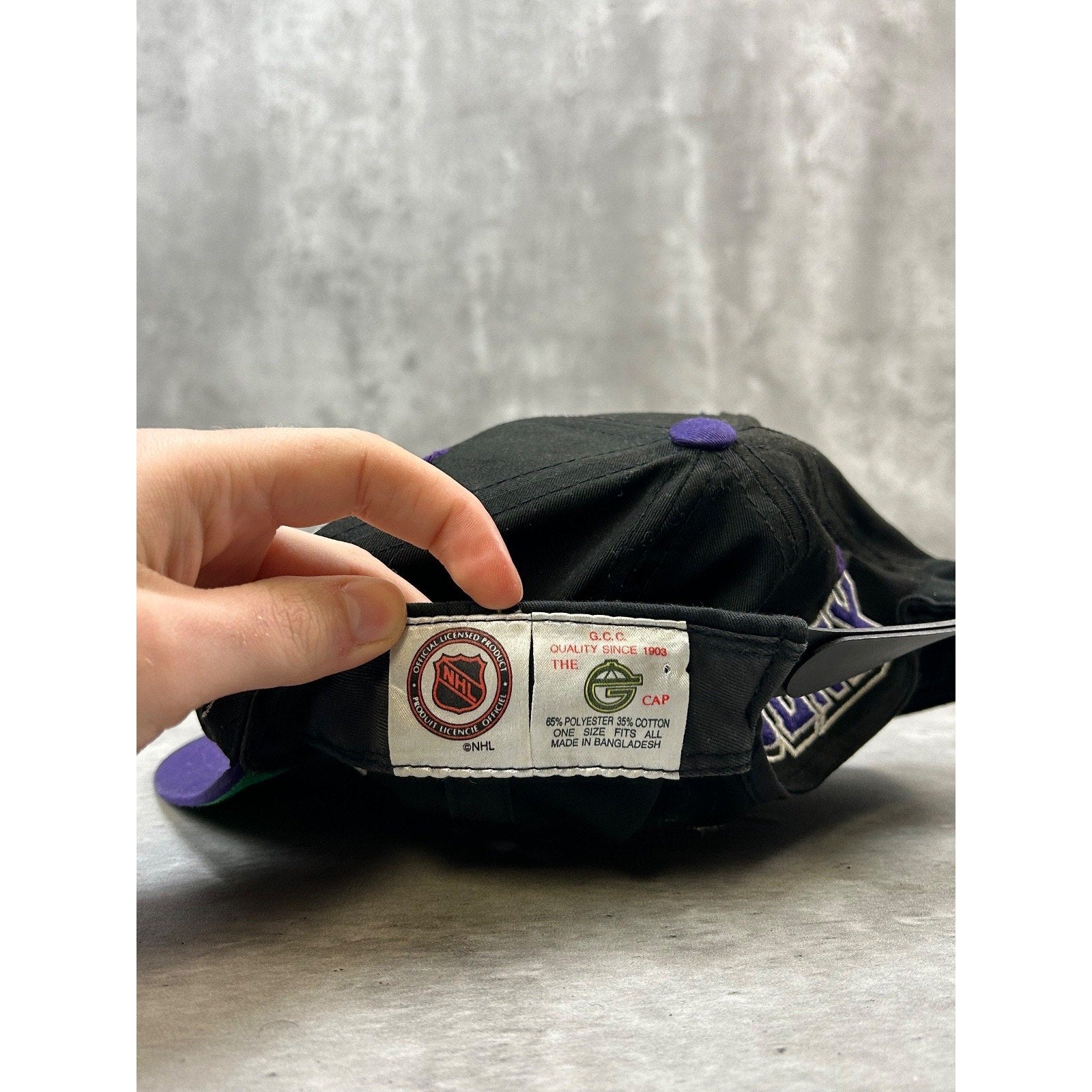 Vintage 90s Phoenix Coyotes NHL Embroidered Wave Spellout Snapback Hat OSFA