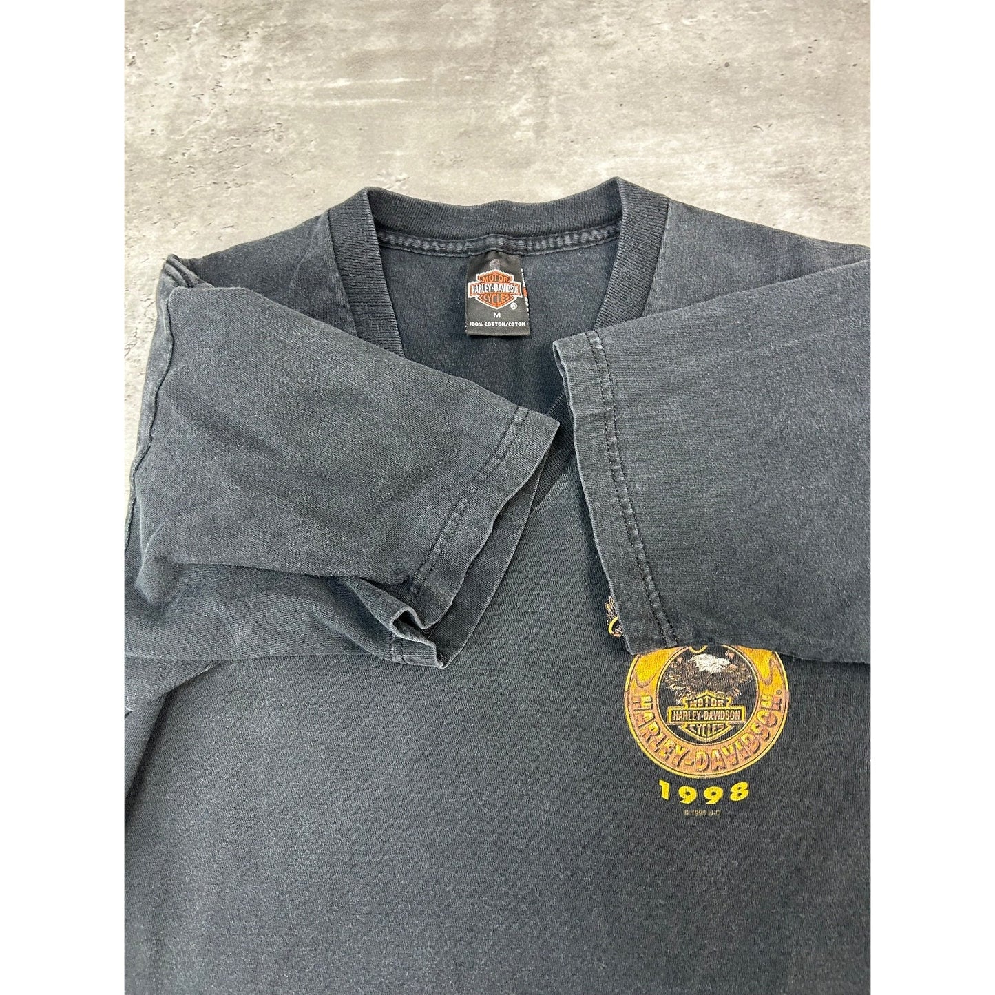 Vintage 1998 Harley Davidson Daytona Bald Eagle Graphic T-Shirt Size Medium