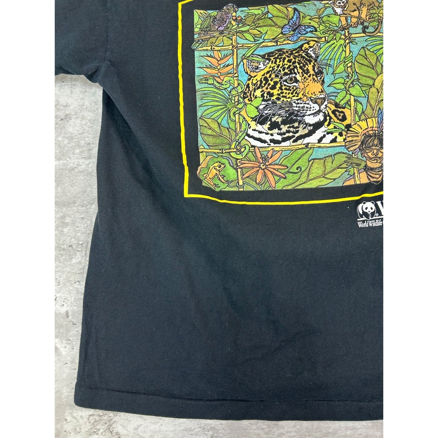 Vintage 90s WWF Every Piece Is Necessary Animal Preservation T-Shirt Sz Medium