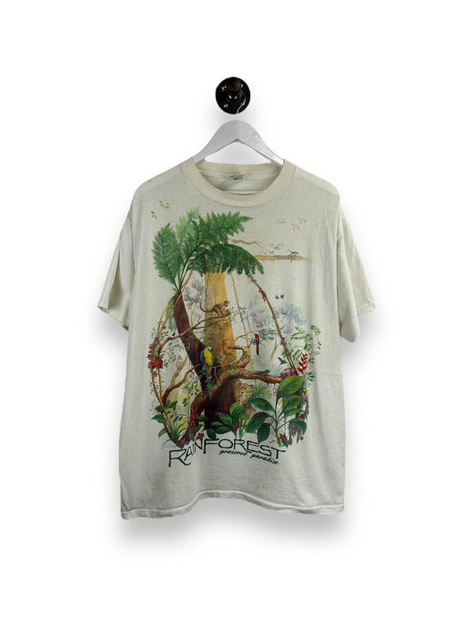 Vintage 1991 Liquid Blue Rainforest Front And Back Nature Graphic T-Shirt Sz XL