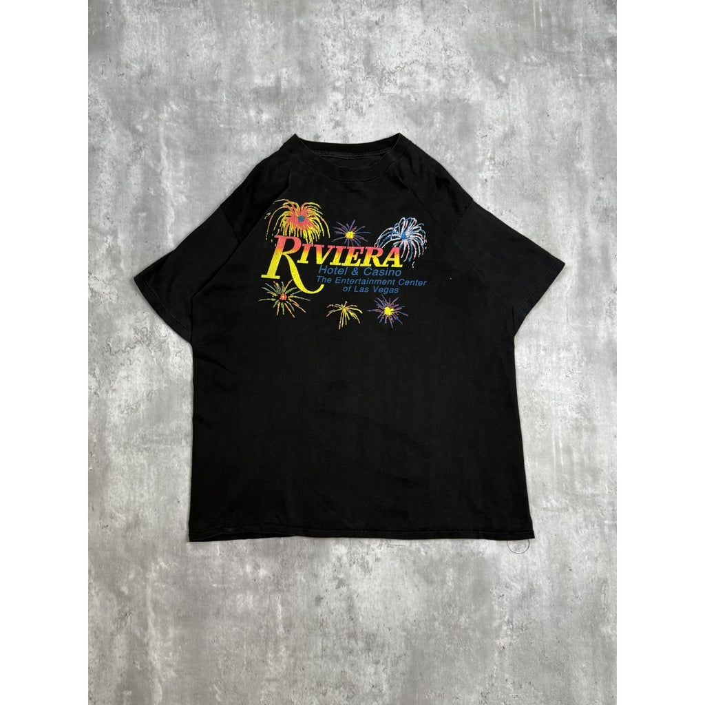 Vintage 90s Rivera Hotel & Casino Graphic Destination T-Shirt Size XL