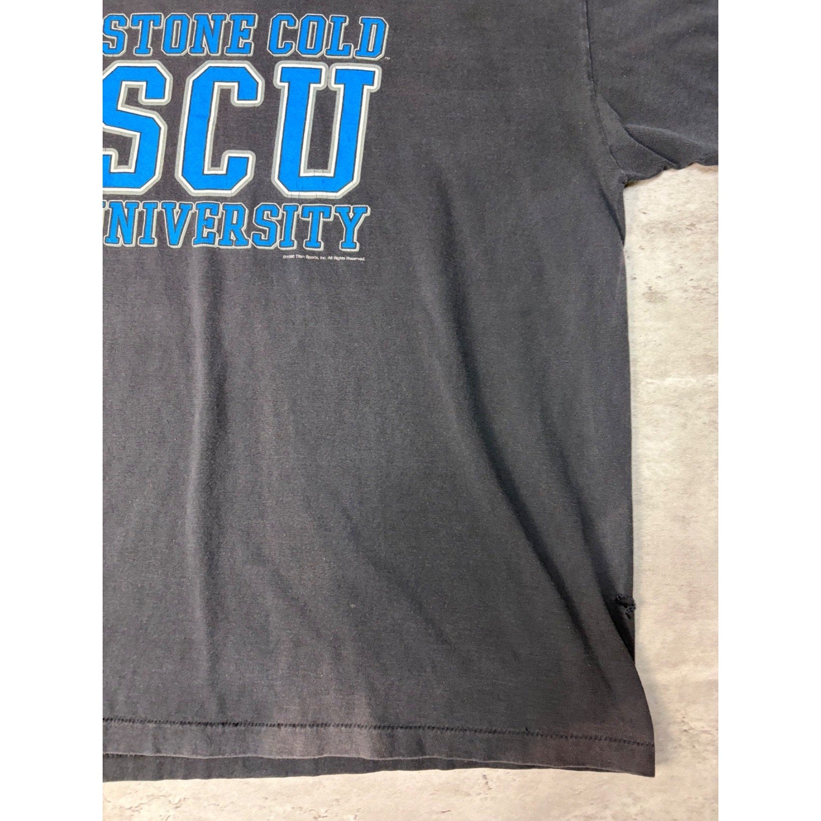 Vintage 1998 WWF Stone Cold University Wrestling Graphic T-Shirt Size 2XL