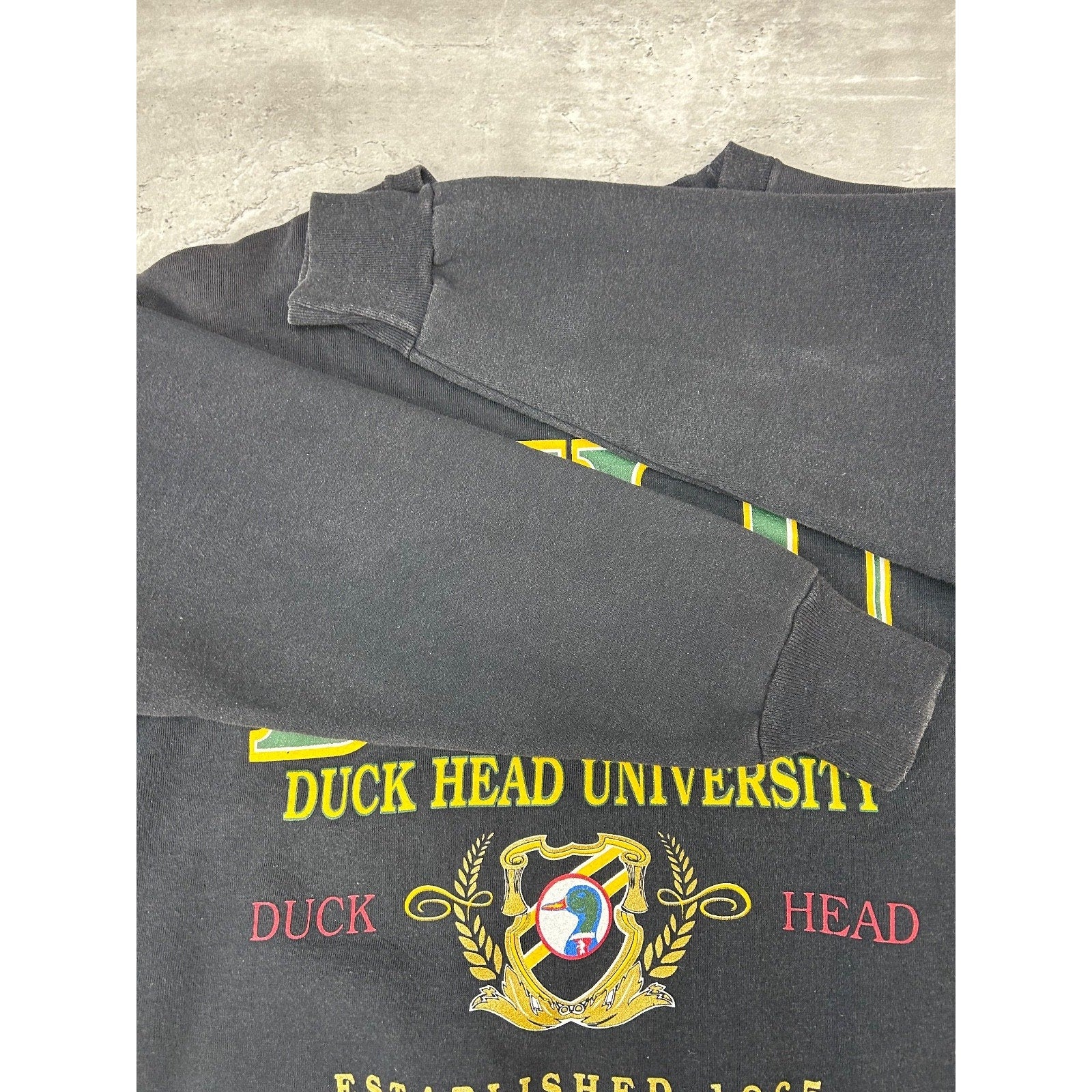 Vintage Duck Head University Collegiate Style Graphic Sweatshirt Size Large