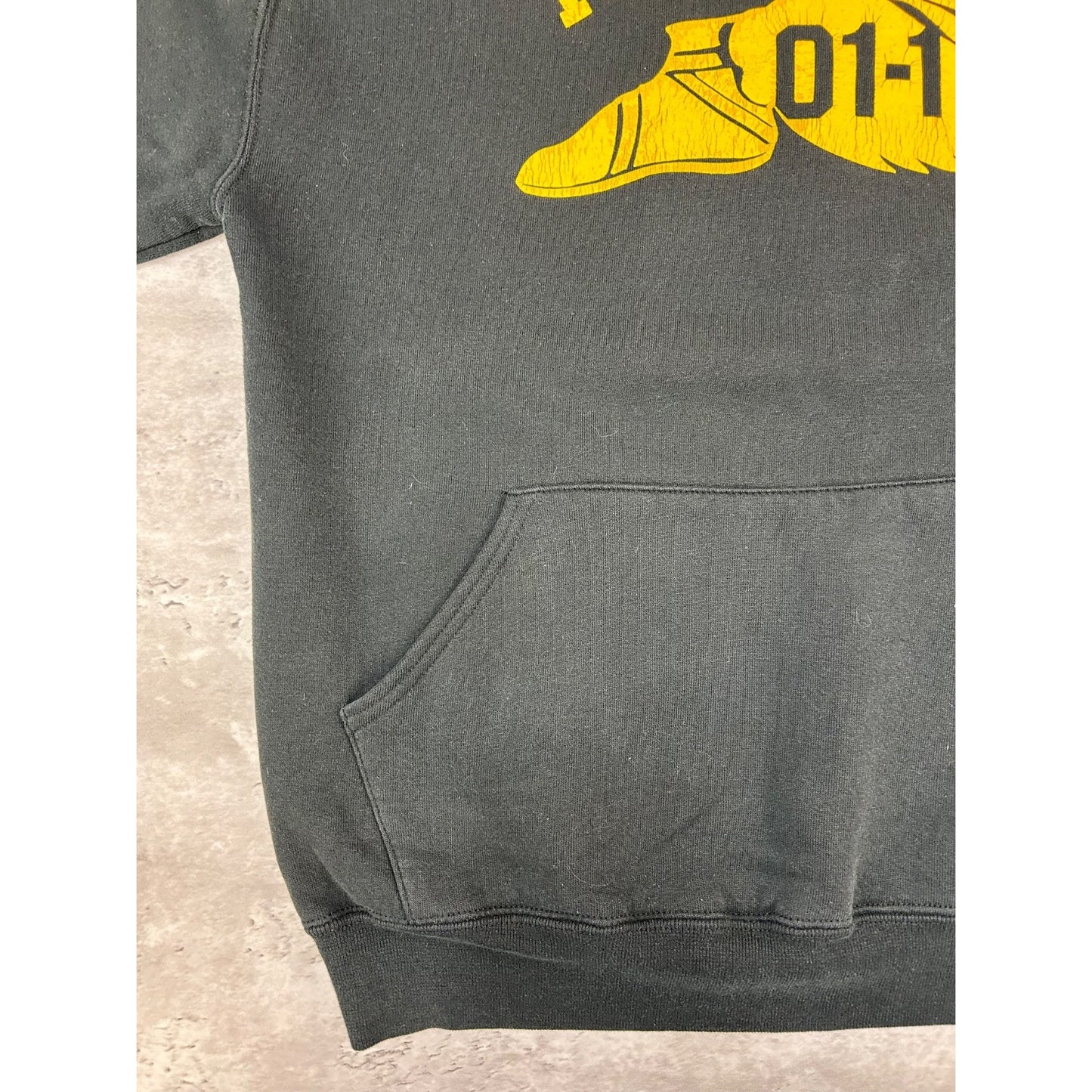 Vintage 90s Tuscola 01-1 Wingfoot Graphic Hooded Collegiate Sweatshirt Sz Large