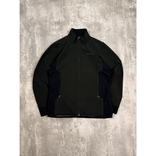 Vintage Patagonia Tonal Spellout Logo Nylon Full Zip Jacket Size Medium Black