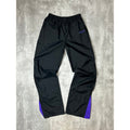 Vintage 90s Brooks Two Tone Embroidered Logo Nylon Track Pants Size Small Black