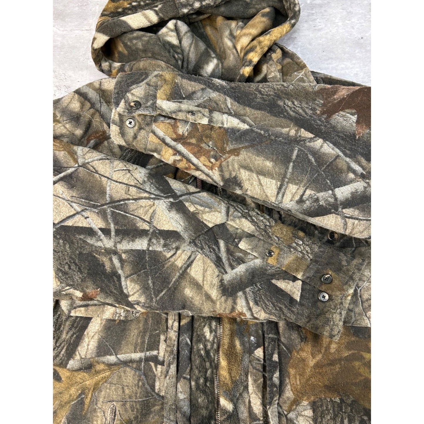 Vintage Pro Gear Realtree Hardwoods Full Zip Hooded Hunting Jacket Size 2XL