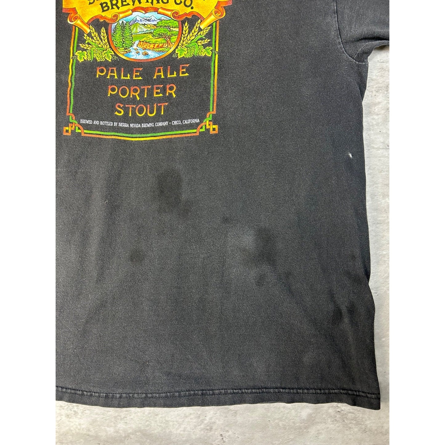 Vintage Sierra Nevade Brewing Co Beer Promo Brewery Graphic T-Shirt Size XL