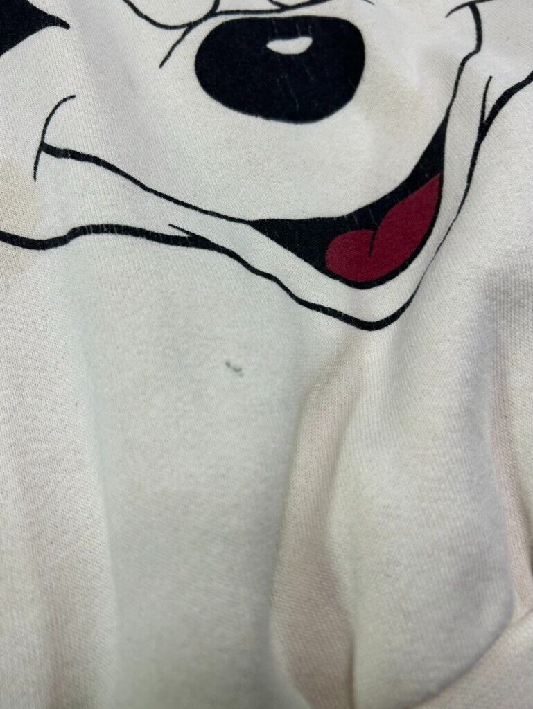 Vintage 90s Mickey Mouse Cartoon Character Crewneck Sweatshirt Size XL Beige