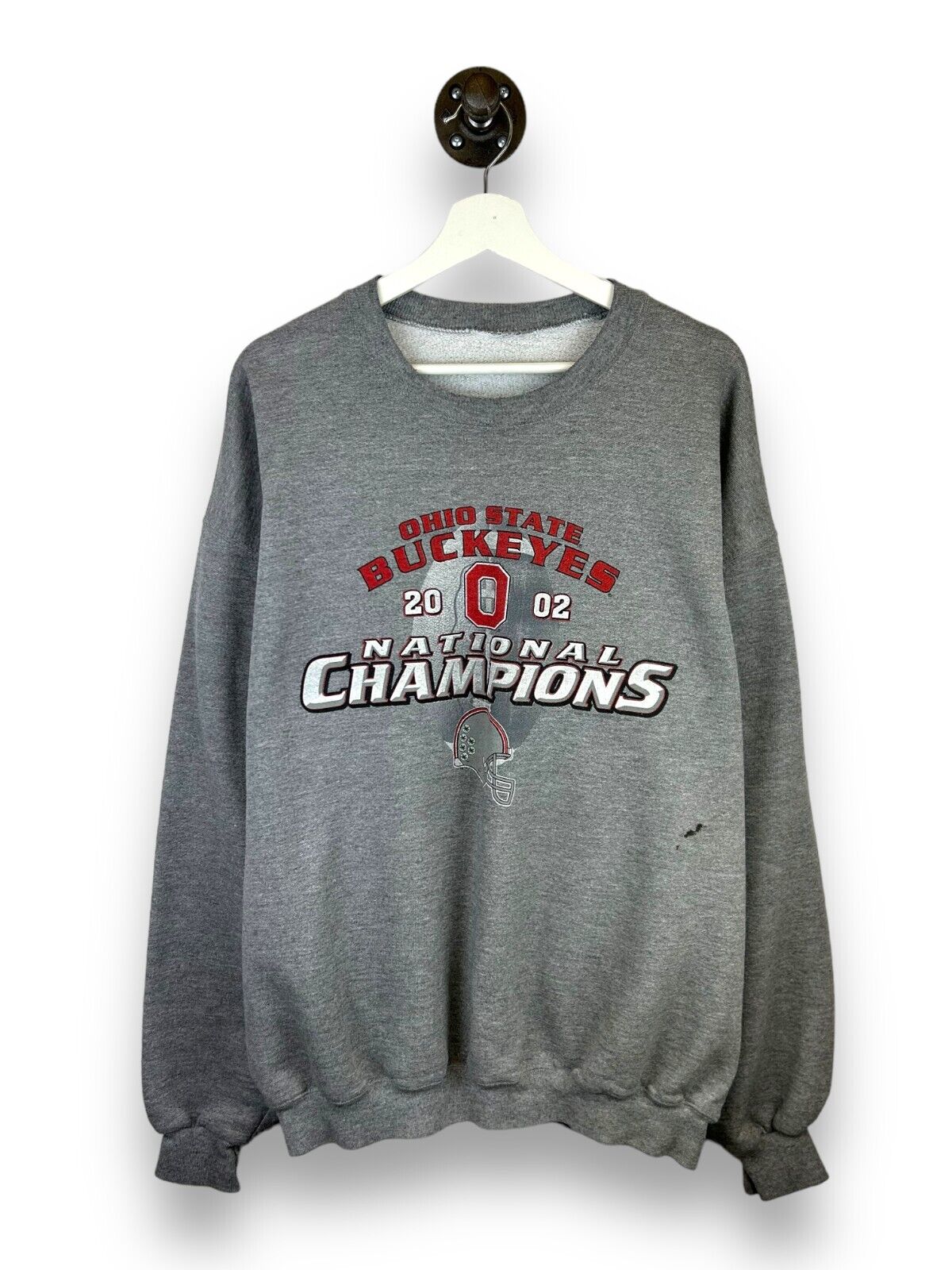 Vintage 2002 Ohio State Buckeyes National Champs Football NCAA Sweatshirt Sz XL