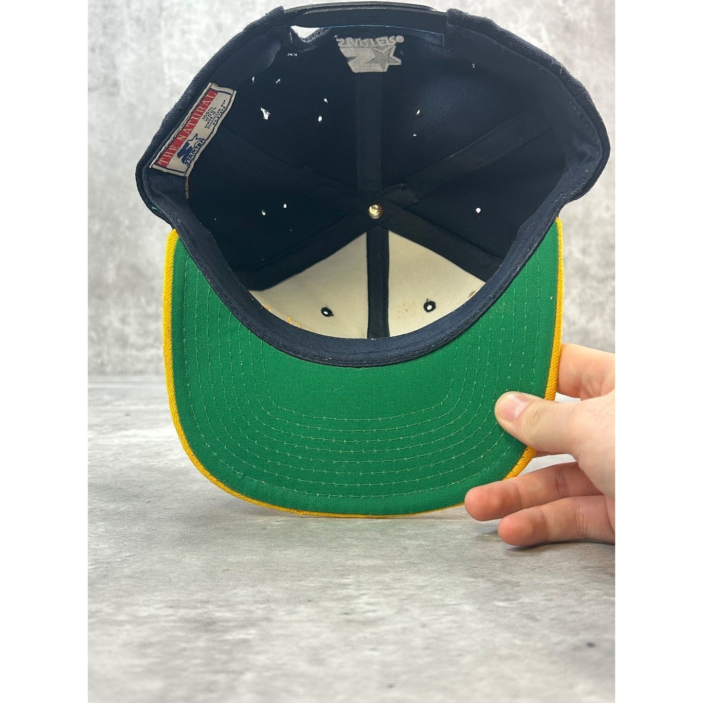 Vintage 90s Michigan Wolverines NCAA Starter Tailsweep Snapback Hat OSFA