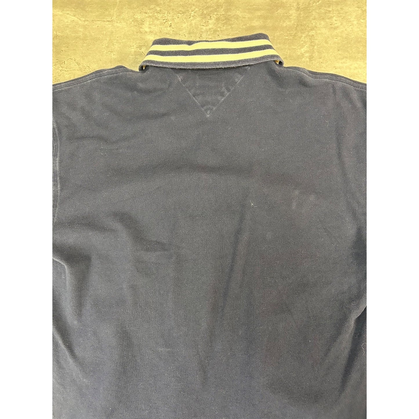 Vintage Tommy Hilfiger Embroidered Flag 1/4 Rugby Button Up Shirt Size XL