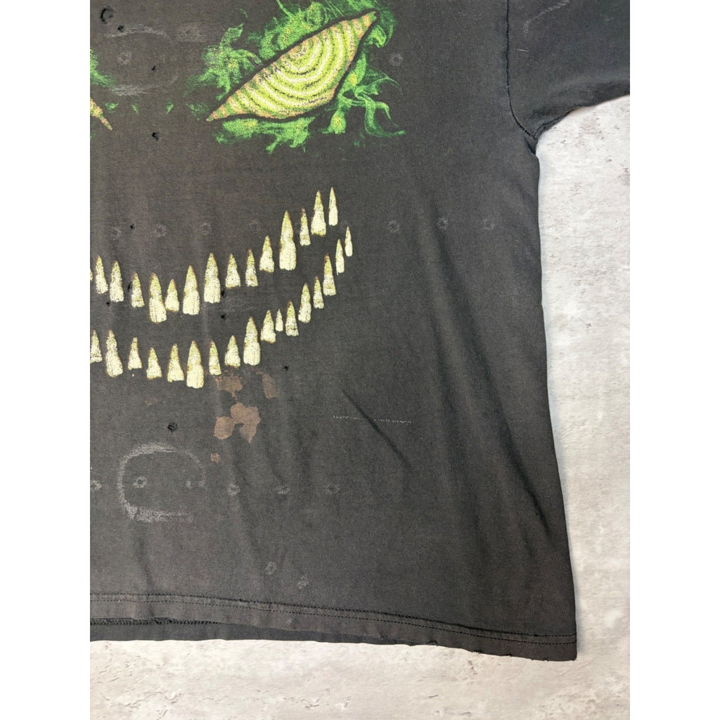 Vintage Disturbed Aslyum Heavy Metal Music Black Band T-Shirt Size XL