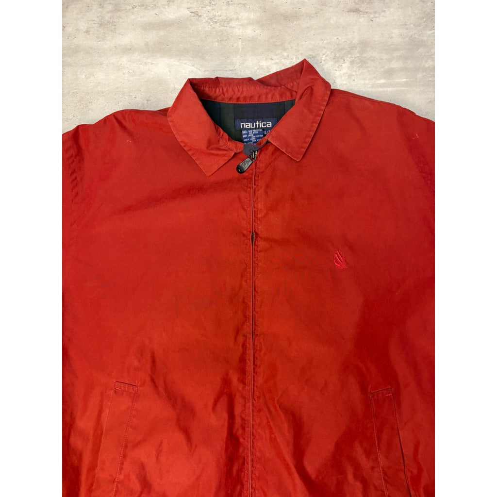 Vintage Nautica Embroidered Tonal Logo Full Zip Collared Jacket Size XL