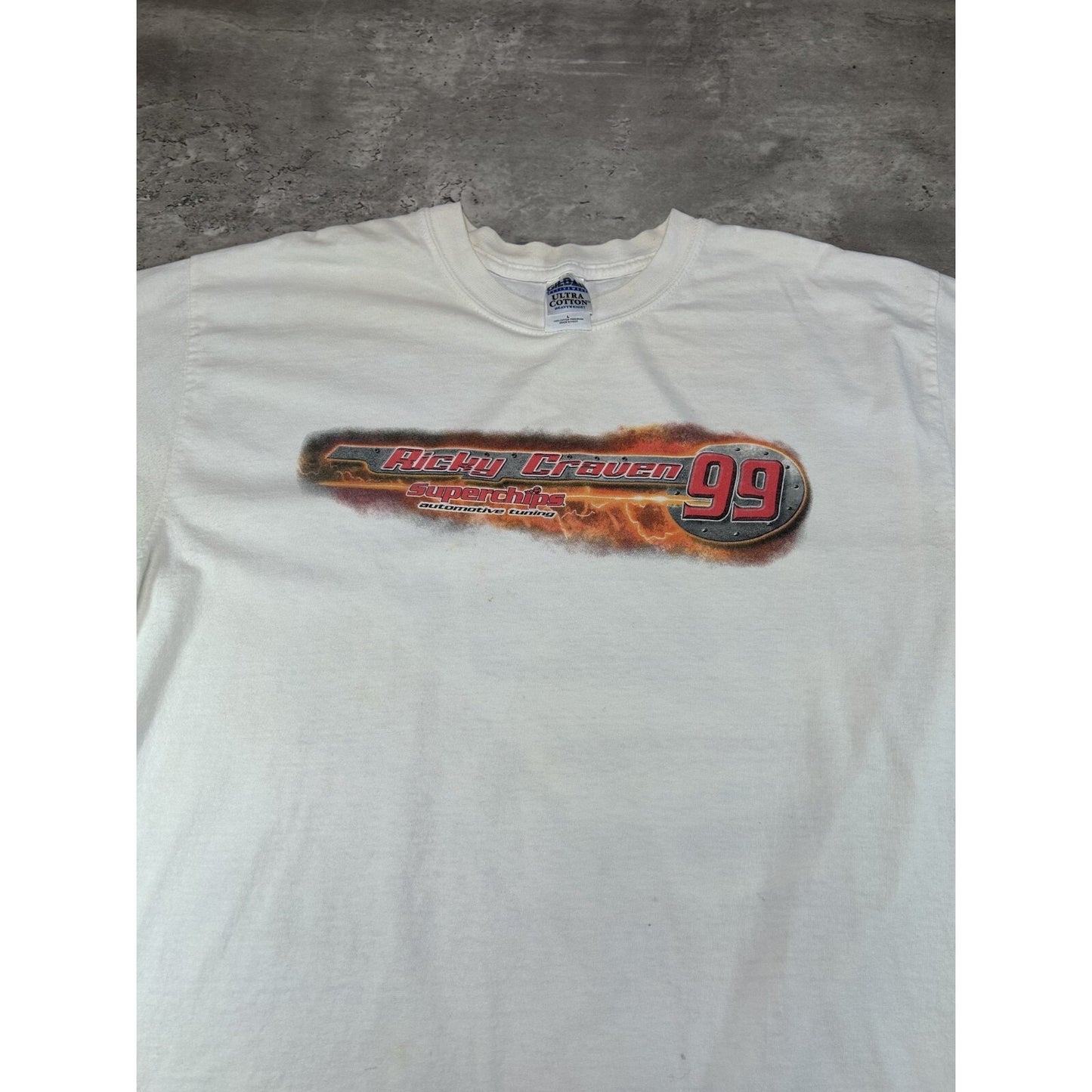 Vintage Ricky Craven #99 Nascar Superchips Automotive Tuning T-Shirt Size Large