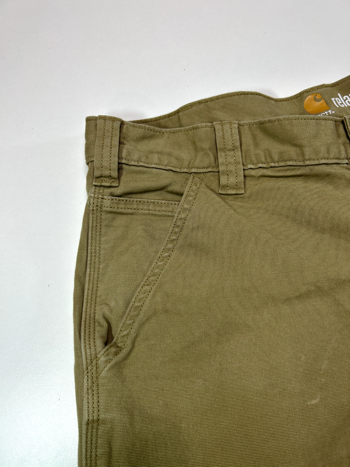 Carhartt Relaxed Fit Canvas Workwear Five Pocket Pants Size 35 Beige