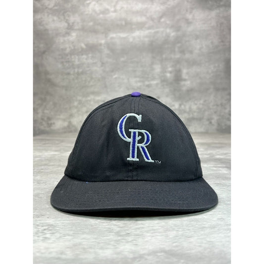Vintage 90s Colorado Rockies MLB Embroidered Logo Baseball Snapback Hat OSFA