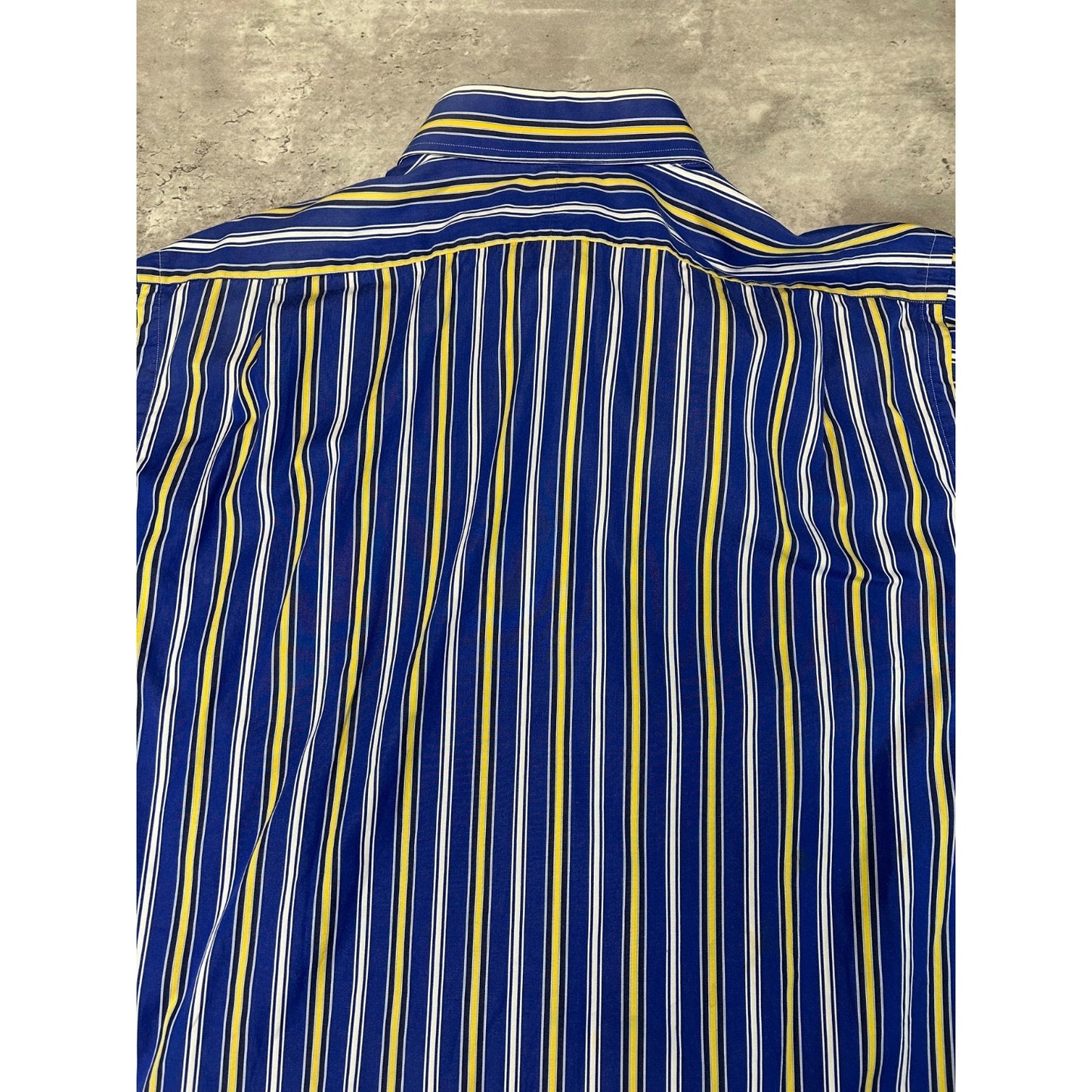 Vintage Polo Ralph Lauren Striped Long Sleeve Cropped Button Up Shirt Size Large