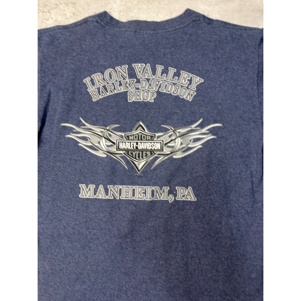 Vintage 2005 Harley Davidson Graphic Spellout T-Shirt Size Medium
