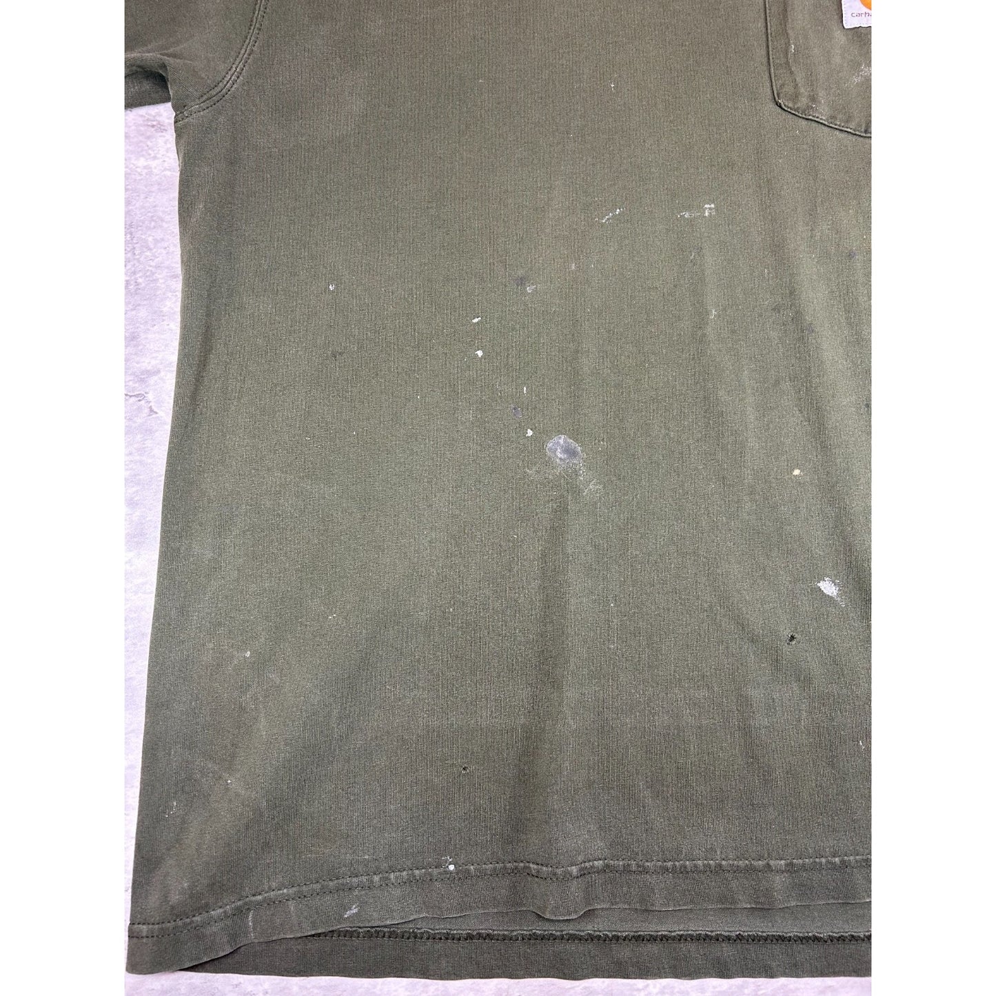 Vintage Carhartt Embroidered Patch Pocket Workwear T-Shirt Size Large