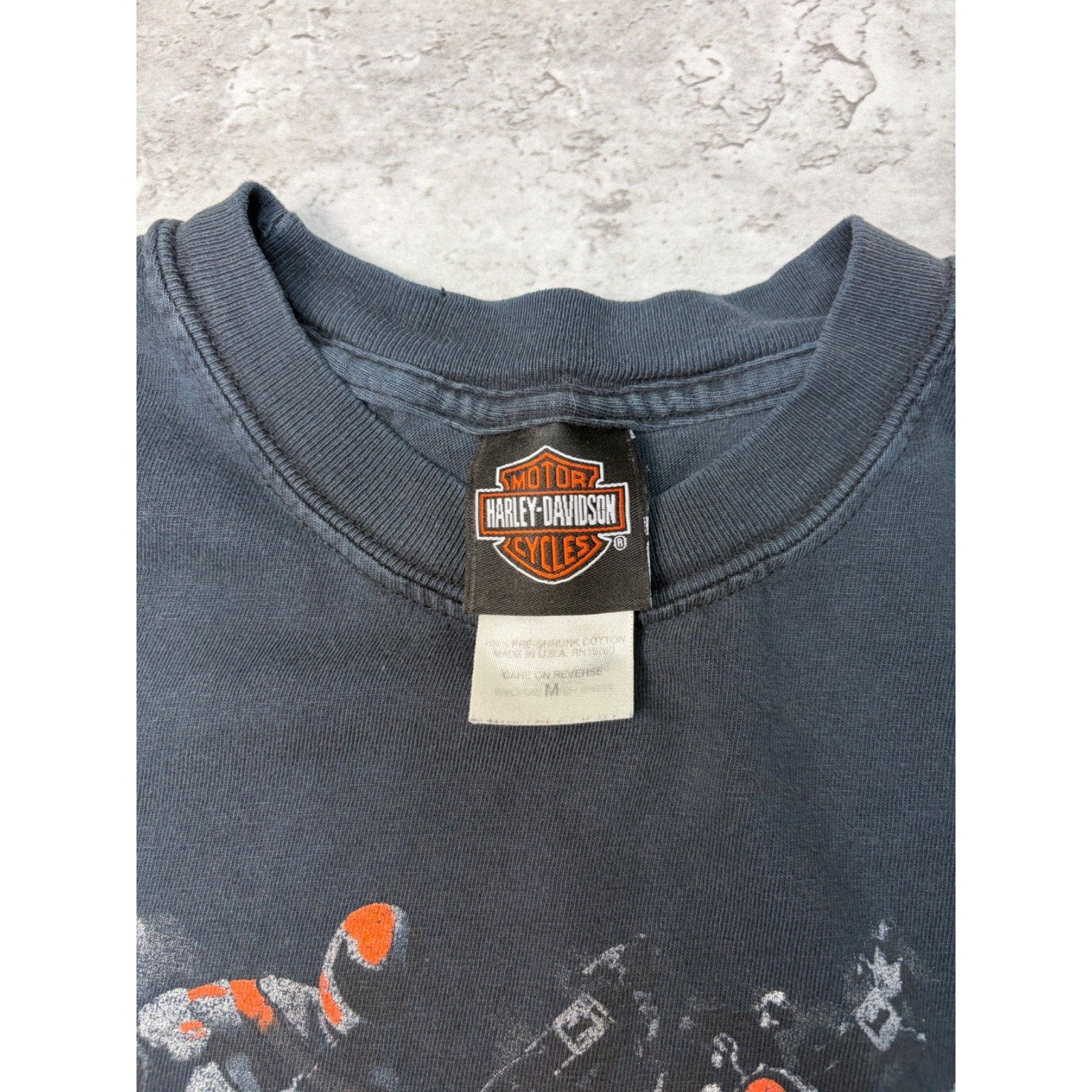 Vintage Harley Davidson Racing On The Right Track Graphic T-Shirt Size Medium